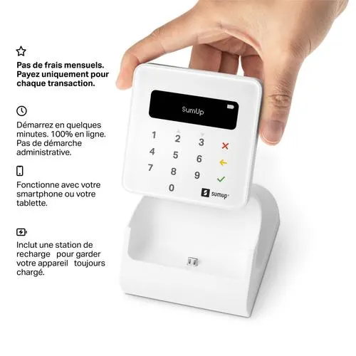 SUMUP Kit d'un terminal de paiement Sumup Air + un socle station de charge – Image 3