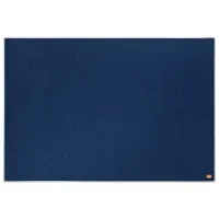 NOBO Tableau d'affichage en feutre avec un cadre fin, 900 x 600 mm. Coloris Bleu. Garantie 10 ans