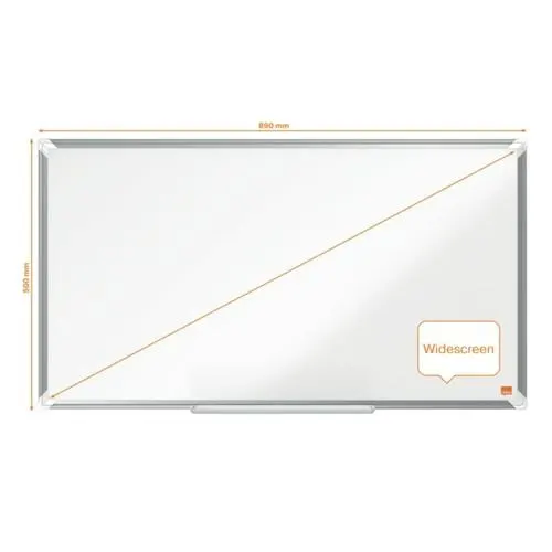 NOBO Tableau blanc magnétique émaillé cadre en alu. Format large 40'' Premium+. Surface garantie 25 ans – Image 4