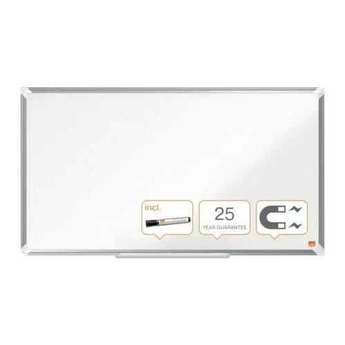 NOBO Tableau blanc magnétique émaillé cadre en alu. Format large 40'' Premium+. Surface garantie 25 ans – Image 2