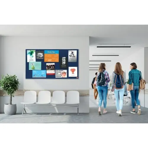 NOBO Tableau d'affichage en feutre Impression Pro - 1200 x 900 mm - bleu - 1915227 – Image 4