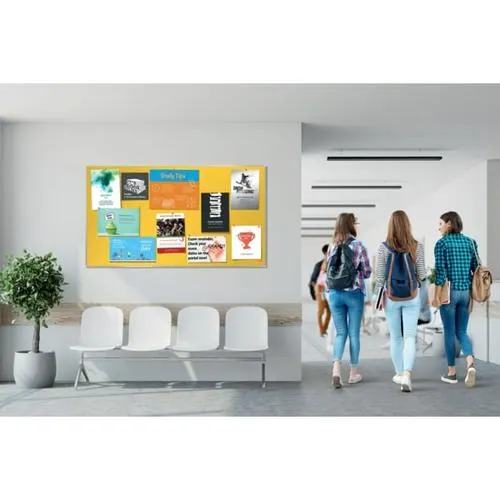 NOBO Tableau d'affichage Widescreen en feutre Impression Pro - 1220 x 690 mm - jaune - 1915431 – Image 3