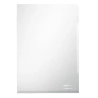 LEITZ Sachet de 100 pochettes-coin A4 en PVC 15/100eme lisse. Coloris transparent