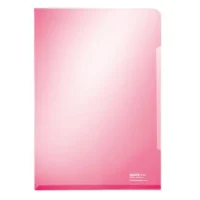LEITZ Sachet de 100 pochettes-coin A4 en PVC 15/100eme lisse. Coloris rouge