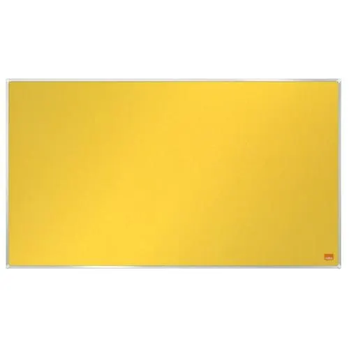 NOBO Tableau d'affichage Widescreen en feutre Impression Pro - 1550 x 870 mm - jaune - 1915432