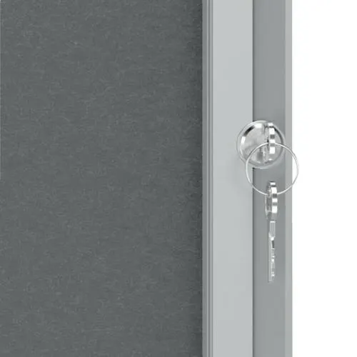 NOBO Vitrine d'affichage porte battante Premium Plus - feutre gris - 6 x A4 - 1915328 – Image 5