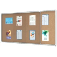 NOBO Vitrine d'affichage porte coulissante Premium Plus - liège - 27 x A4 - 1915333