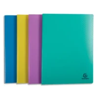 EXACOMPTA Protège document FOREVER YOUNG 50 pochettes/100 vues PP recyclé 5/10e. Coloris assortis fun