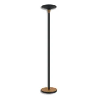 UNILUX Lampadaire led Baly bamboo noir. Variateur d'intensité tactile sur le mât