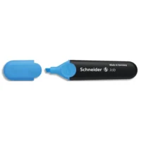 SCHNEIDER Surligneur Job bleu pointe biseautée Tracé de 1 à 5mm. Couleur d'encre bleue