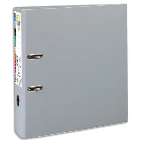 EXACOMPTA Classeur à levier en polypro PREMTOUCH dos de 8cm, coloris gris foncé