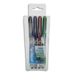PILOT Pochette de 4 stylos feutre à bille pointe métal 4 couleurs d'encre V-BALL 05 305543