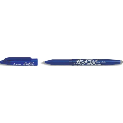 PILOT Stylo bille encre gel qui s'efface à l'aide de la gomme en bout de stylo FriXion coloris Bleu