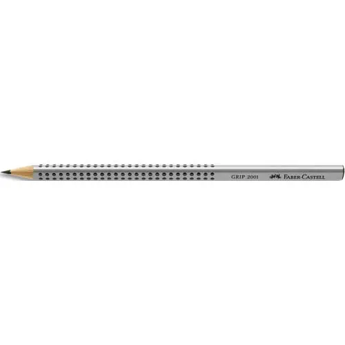 FABER CASTELL Crayon graphite GRIP 2001 HB, corps triangulaire et ergonomique, mine collée