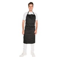 HYGOSTAR Tablier à bavette, polycoton, noir