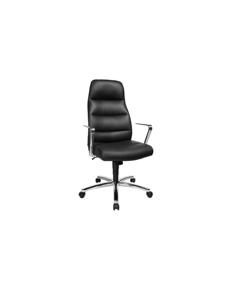 Fauteuil de direction "Chairman 70", cuir, noir