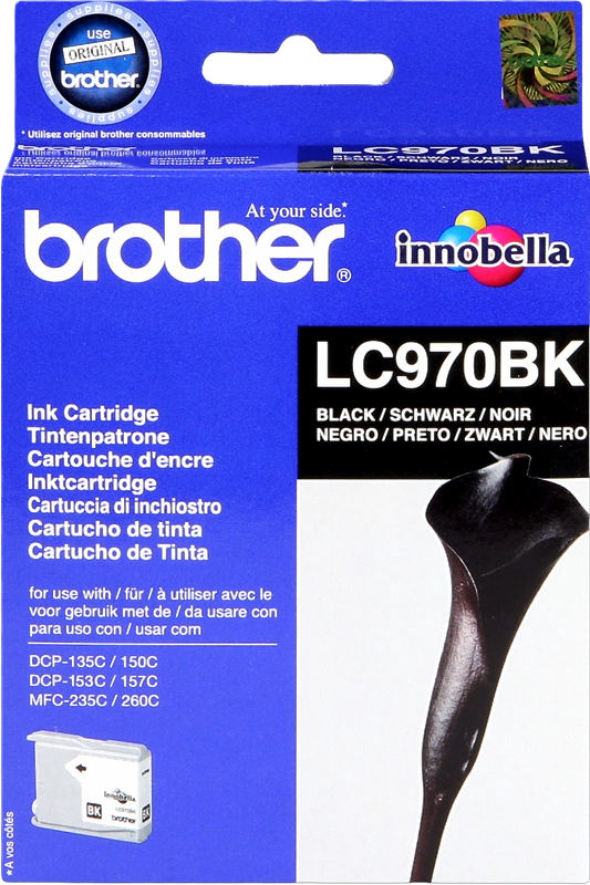 BROTHER Cartouche Jet d'encre Noir LC970BK
