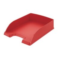 LEITZ Corbeille à courrier Plus Standard, A4, rouge