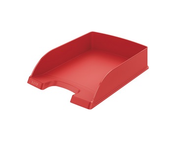 LEITZ Corbeille à courrier Plus Standard, A4, rouge