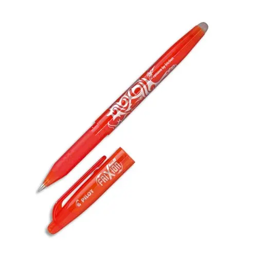 PILOT Stylo bille encre gel qui s'efface à l'aide de la gomme en bout de stylo FriXion coloris TRouge