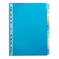 OXFORD Intercalaires Color Life, 12 positions en carte rigide 220g. Format A4+. Coloris assortis