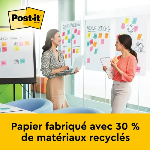 POST-IT Lot de 2 paperboards repositionnables (Meeting-chart) format 63,5x77,4 cm - 30 feuilles recyclées – Image 4