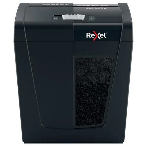 REXEL Destructeur Secure X10 détruit 10 feuilles, coupe croisée, sécurité P-4, corbeille 18L 2020124EU – Image 2