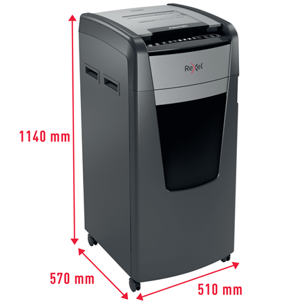 REXEL Destructeur de documents Optimum Auto+ 750M P-5,coupe micro,2x15mm,750 feuilles,140 l,2020750MEU – Image 5