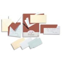CLAIREFONTAINE Paquet de 25 cartes 210g POLLEN 11x15,5cm. Coloris Blanc