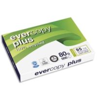 CLAIREFONTAINE Ramette de 500 feuilles A3 80g, papier 100% recyclé Blanc Evercopy+ CIE95