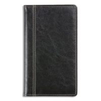 BREPOLS Agenda OPTIVISION FR pocket Ferrara Color, spiralé, 1S/2P, 9x16cm noir coutures assorties