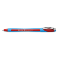 SCHNEIDER Stylo bille SLIDER MEMO à capuchon,pointe large,corps caoutchouc,encre indélébile Rouge