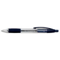 Stylo à bille rétractable avec grip confort pointe moyenne encre Noire corps plastique