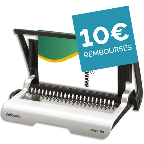 FELLOWES Perforelieur manuel STAR+ relie 15 feuilles, perfore 150 feuille, diamètre max 19mm 5627501 – Image 6