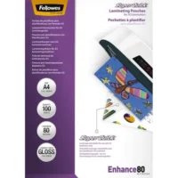 FELLOWES Pack de 100 pochettes SuperQuick A4&nbsp;80 microns 5440001