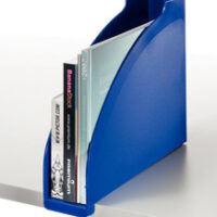 LEITZ Porte-revues Dual - Dim : H31,8 x P27,2 cm. Dos 7,3 cm. Finition brillante. Coloris Blanc/Menthe