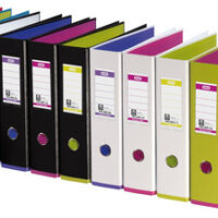 LEITZ Classeur à levier 180° WOW en carton pelliculé, dos 8 cm, coloris Blanc
