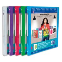 OXFORD Classeur Polyvision A4 dos 20 mm 4 anneaux ronds en PP translucide assorti