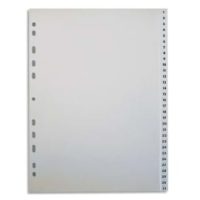 PERGAMY Jeu 31 intercalaires numériques 1-31 polypropylène format A4. Coloris Blanc