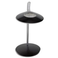 ALBA Lampe à Leds Aéro en aluminium Noir - Tête 23 cm, 1Bras L56 cm et Socle D19 cm