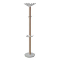 ALBA Portemanteau Nahow - 6 patères + 4 mini patères - Bois clair / blanc