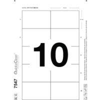 AVERY Boîte de 100 inserts pour badges imprimables bords lisses 47 x 75 mm