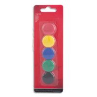 Boîte de 5 aimants 25 mm ronds assortis