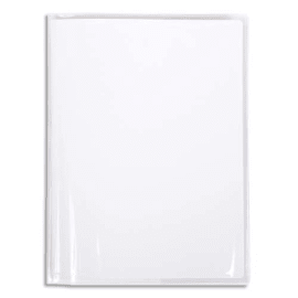 CALLIGRAPHE Protège-cahier Cristal 22/100° 24x32 avec porte-étiquette. Transparent