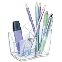 CEP Multipot Ellypse 4 compartiments, Dimensions L8,9 x H9,8 x P11,8 cm, coloris Cristal