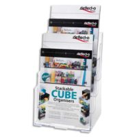 DEFLECTO Porte brochure 4cases format A4 transparent