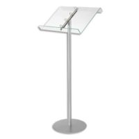 DEFLECTO Pupitre sur pied avec anneaux amovibles - Dimensions : L42 x H48 x P15 cm transparent