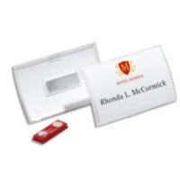 DURABLE Boîte 10 Badges à aimant Click Fold - L75 x H40 mm