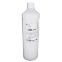 ART PLUS Flacon de 1 litre de colle gel transparente lavable, ne coule pas