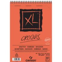 CANSON Album de 60 feuilles de papier dessin CROQUIS XL spirale 90g A5